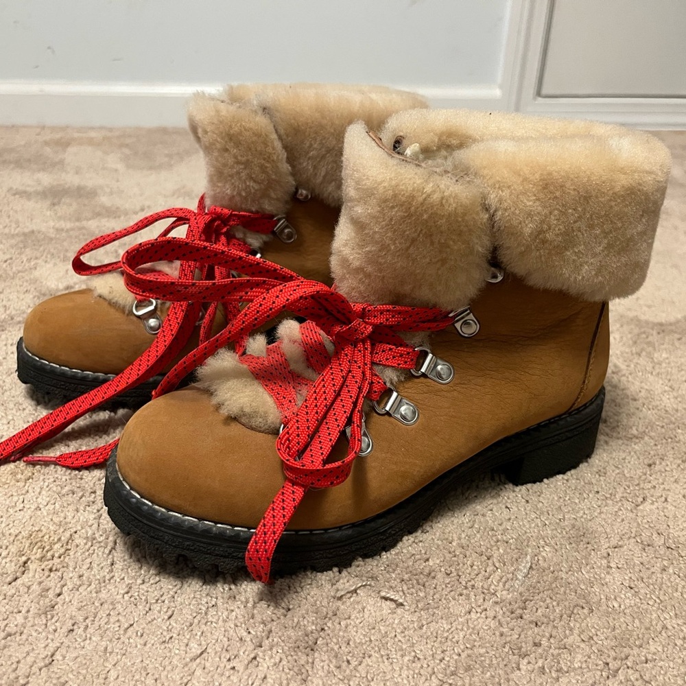 J. Crew shearling ankle boots, size 7M